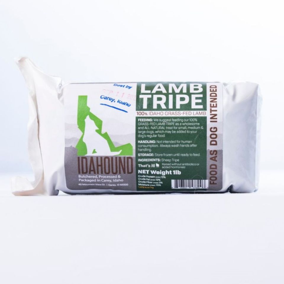 Green Lamb Tripe for Dogs 1 lb